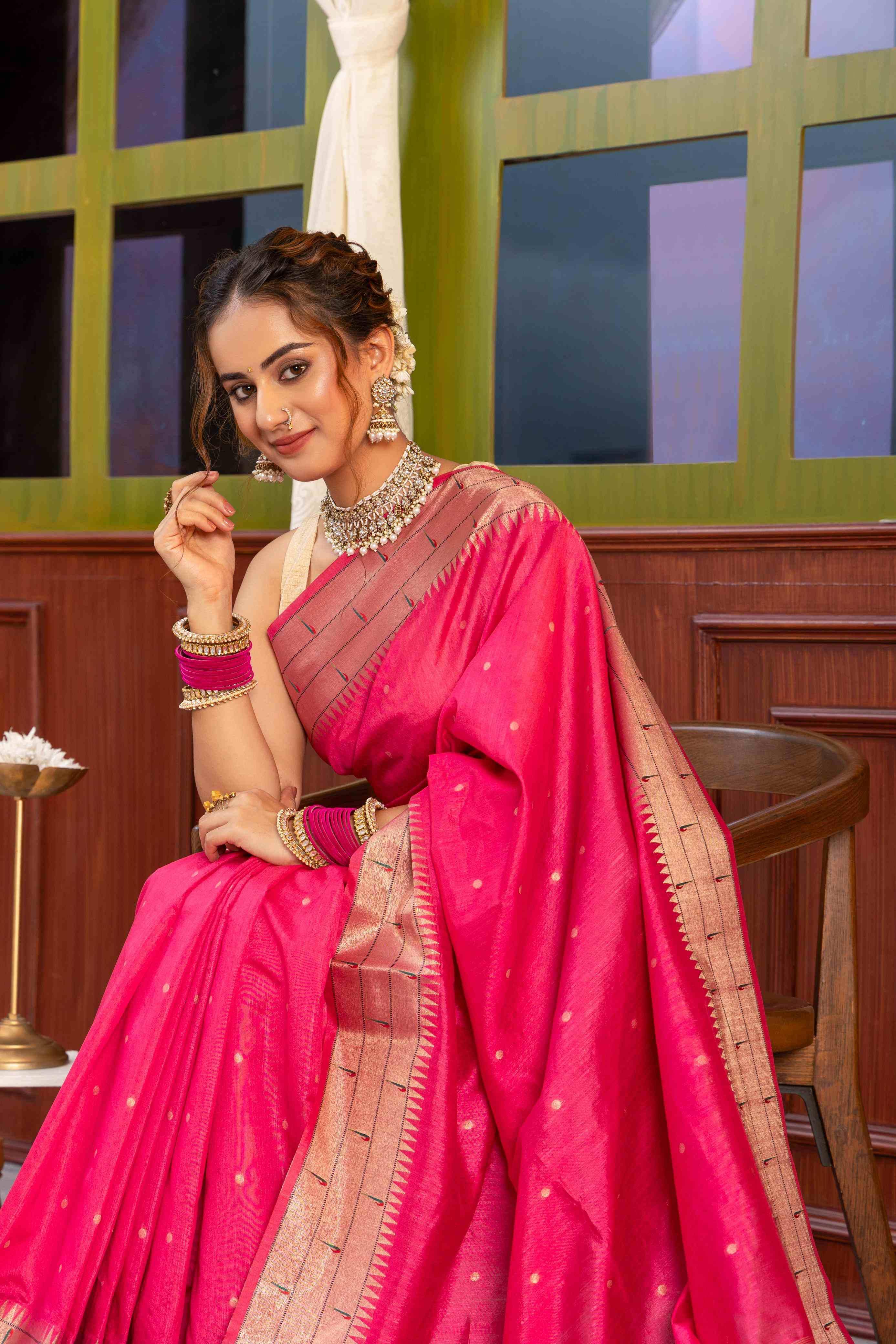 Pink Silk Saree Collection